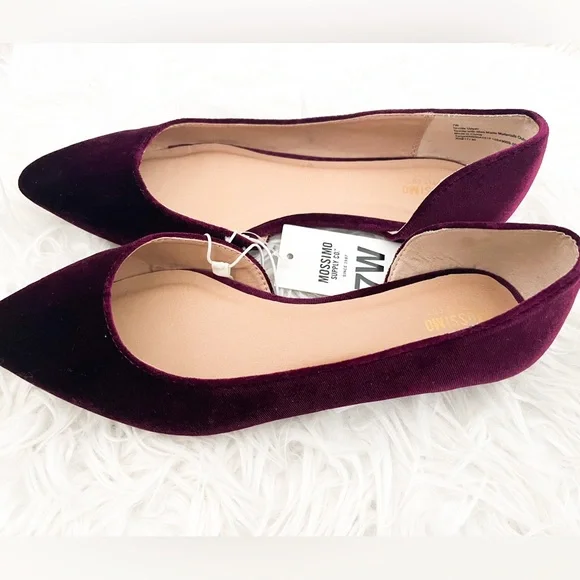 NWT Burgundy Flats - Picture 2 of 5